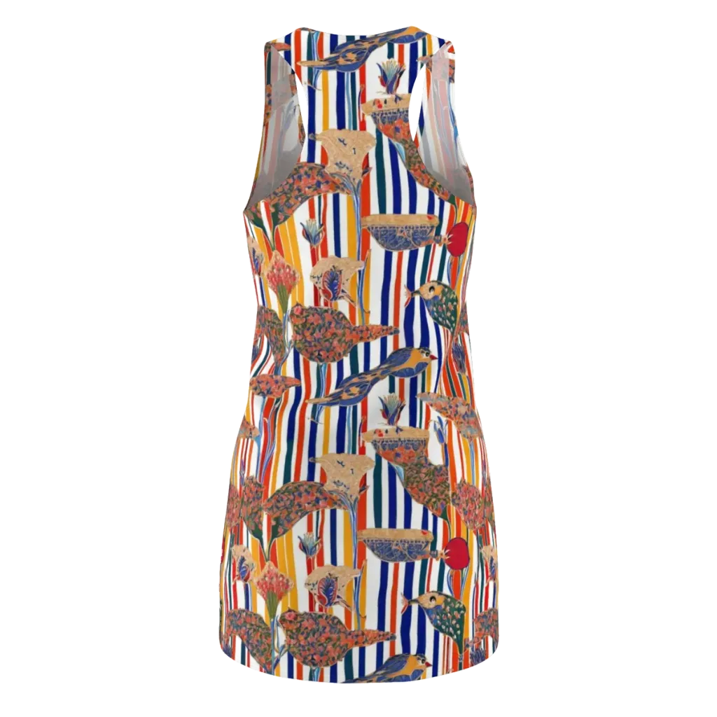 Ornamental Aviary on Racerback Dress — Back