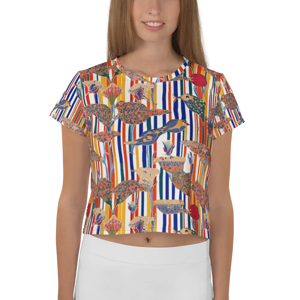 Ornamental Aviary on Crop Tee — Front