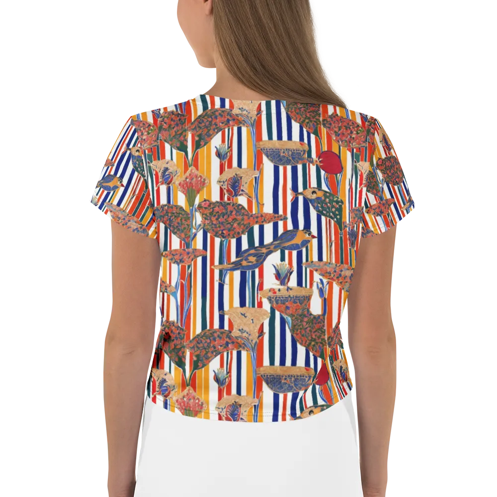 Ornamental Aviary on Crop Tee — Back