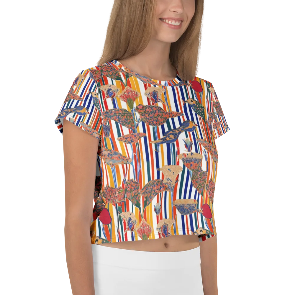 Ornamental Aviary on Crop Tee — Right