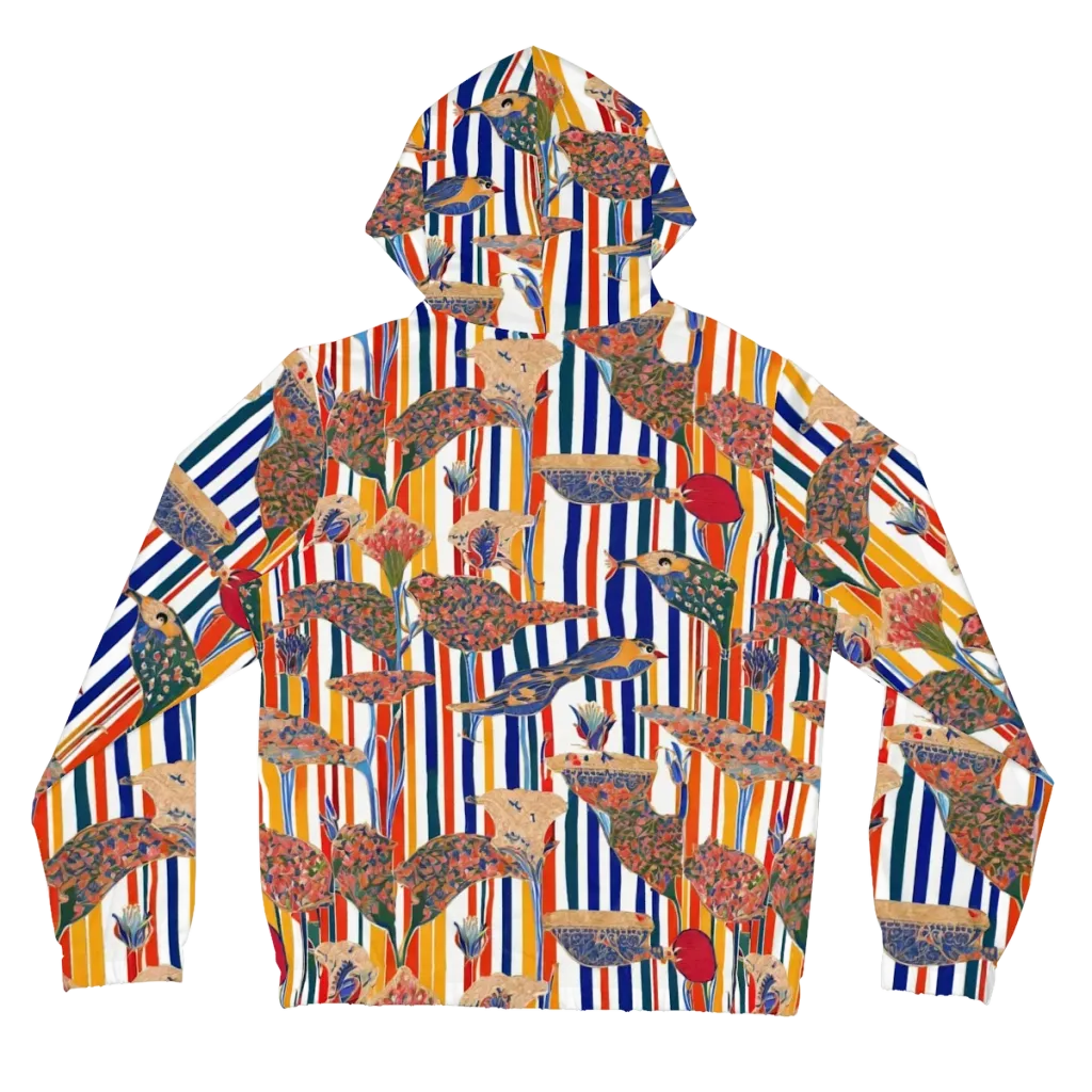 Ornamental Aviary on Women's Full-Zip Hoodie — Back