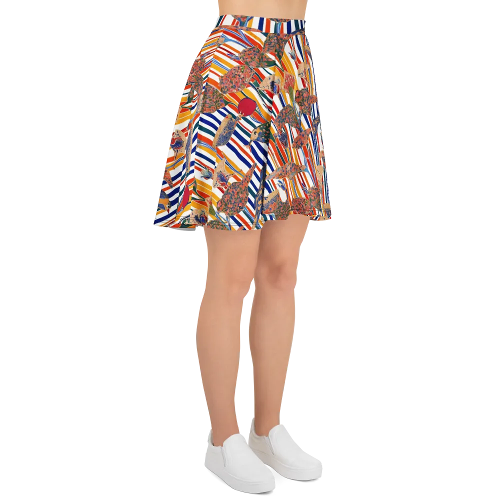 Ornamental Aviary on Skater Skirt — Right