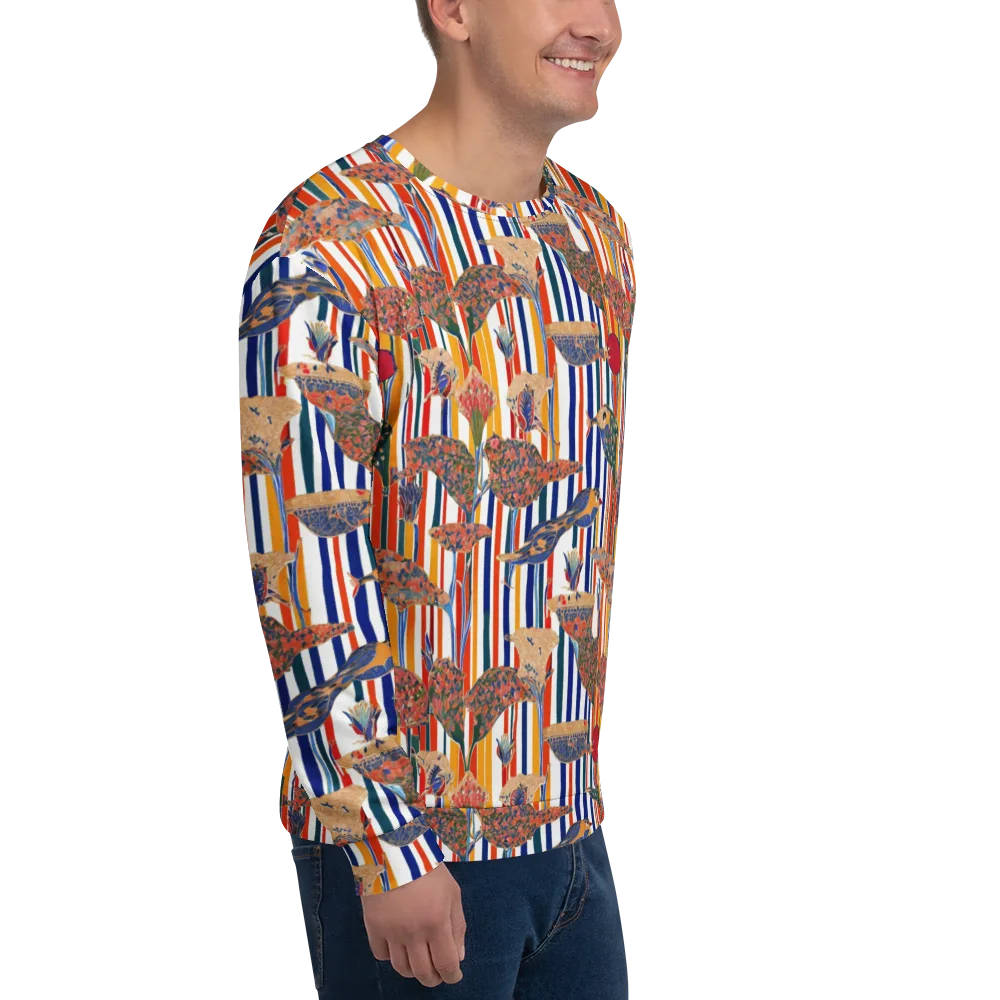 Ornamental Aviary on Sweatshirt — Right Front