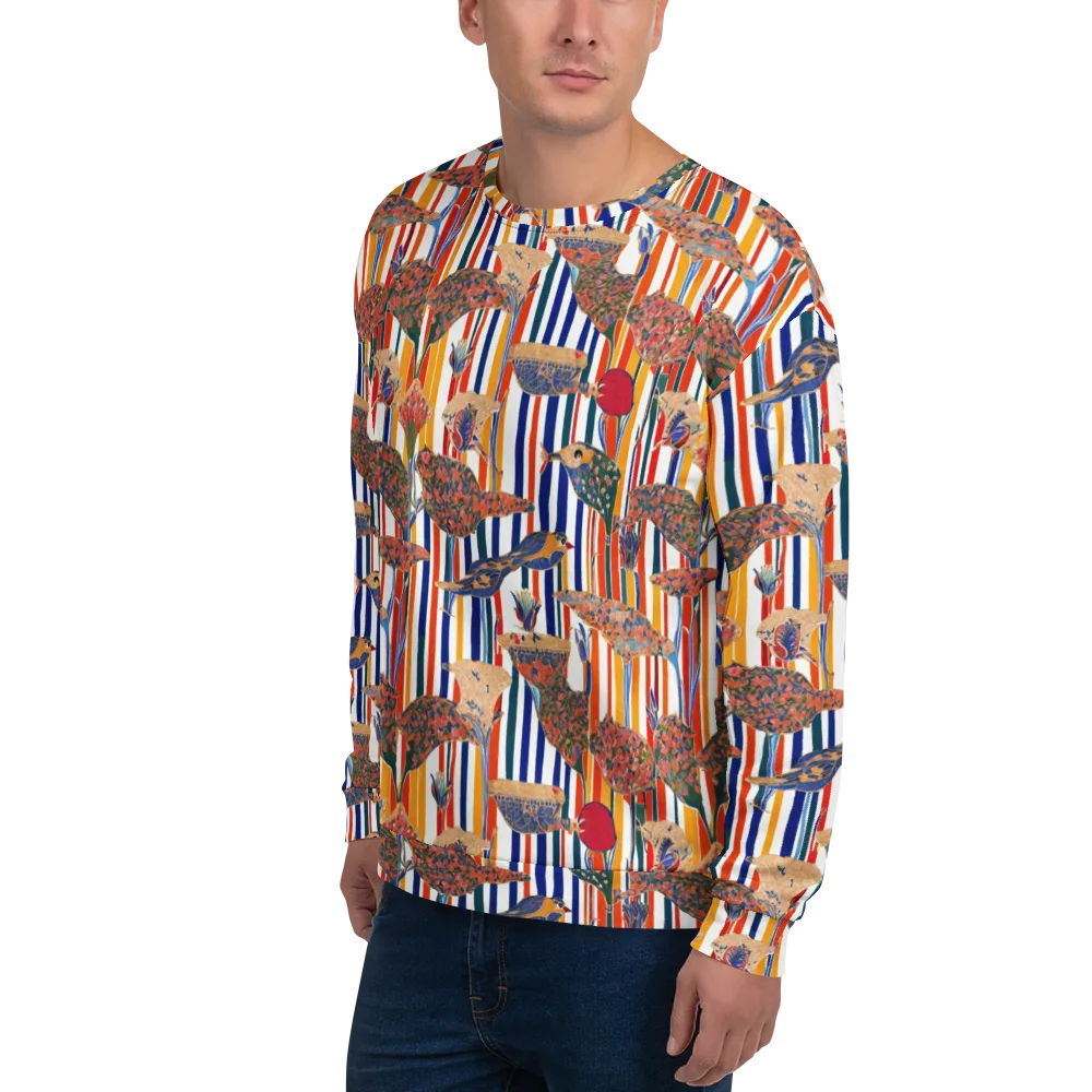 Ornamental Aviary on Sweatshirt — Left Front