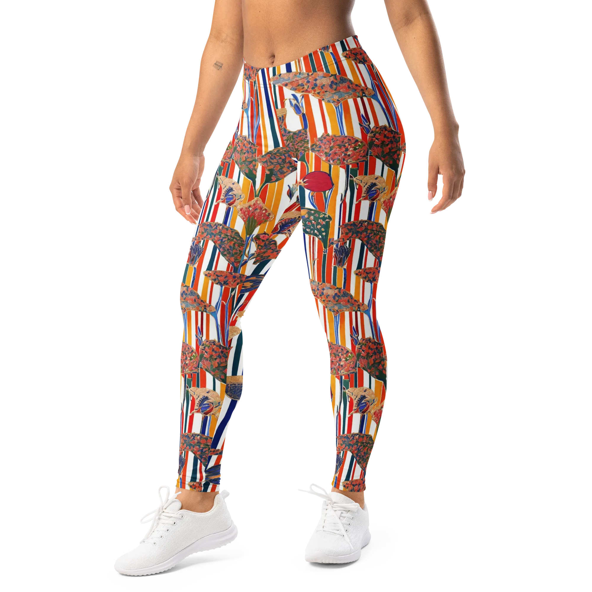 Ornamental Aviary on Leggings — Left Front