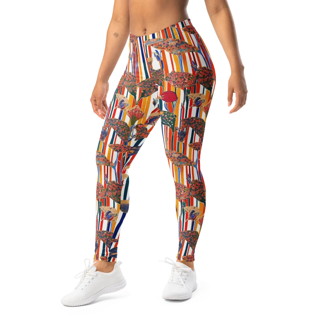 Ornamental Aviary on Leggings — Left Front