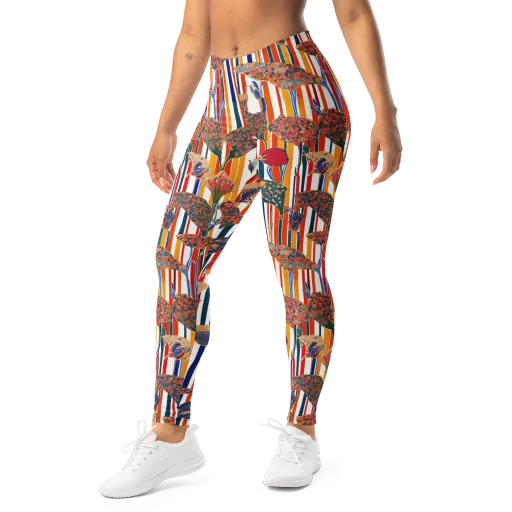 Ornamental Aviary on a Leggings