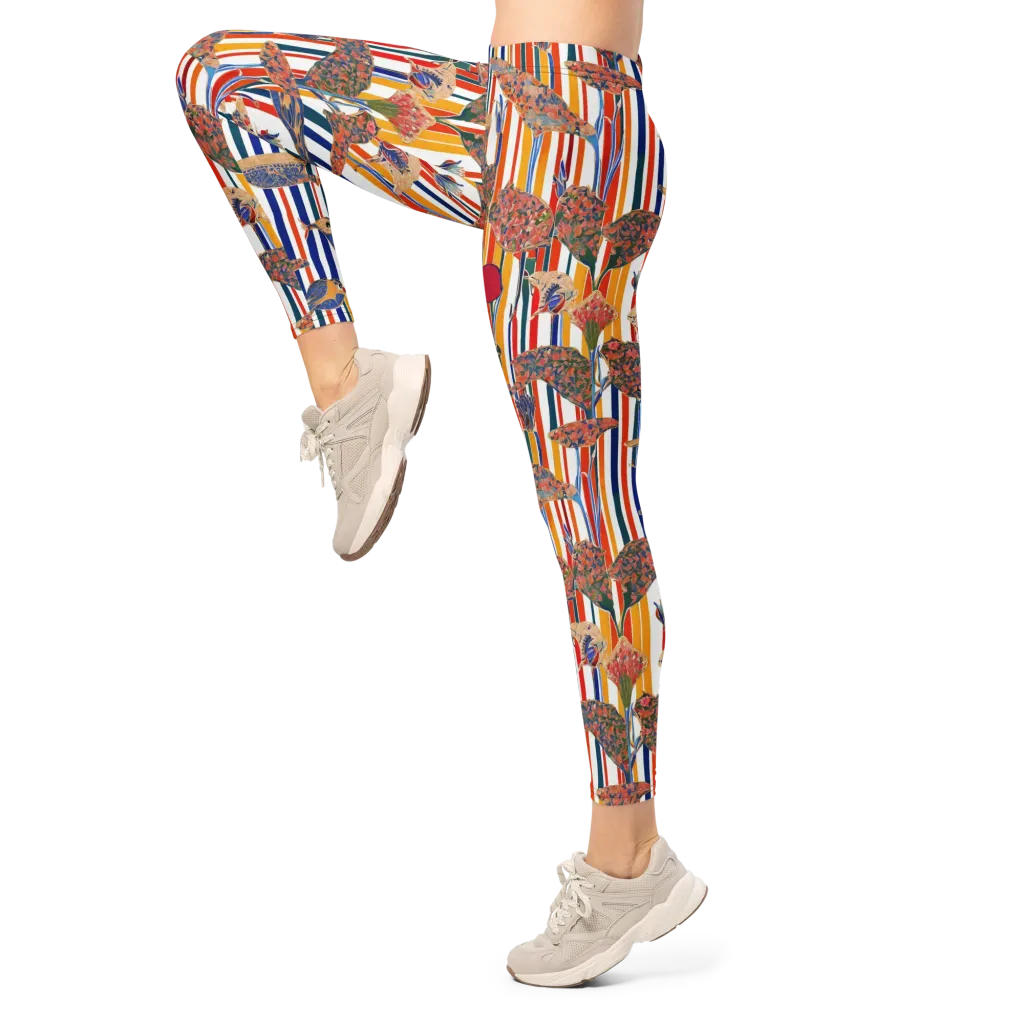 Ornamental Aviary on Leggings — Left