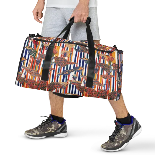 Ornamental Aviary on a Duffle Bag