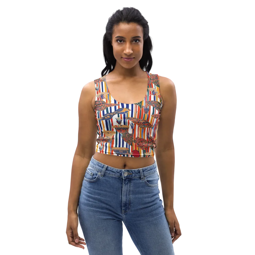 Ornamental Aviary on Crop Top — Front