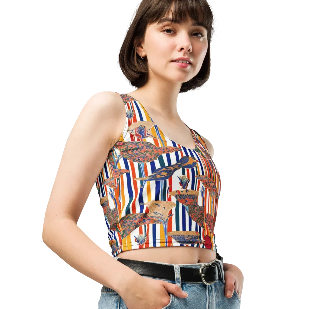 Ornamental Aviary on Crop Top — Right Front