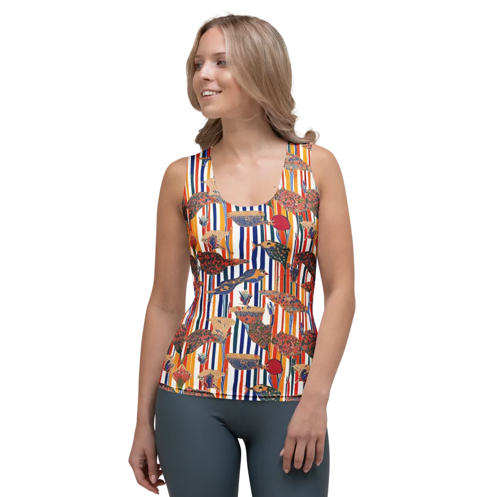Ornamental Aviary on Women's Tank Top — Front