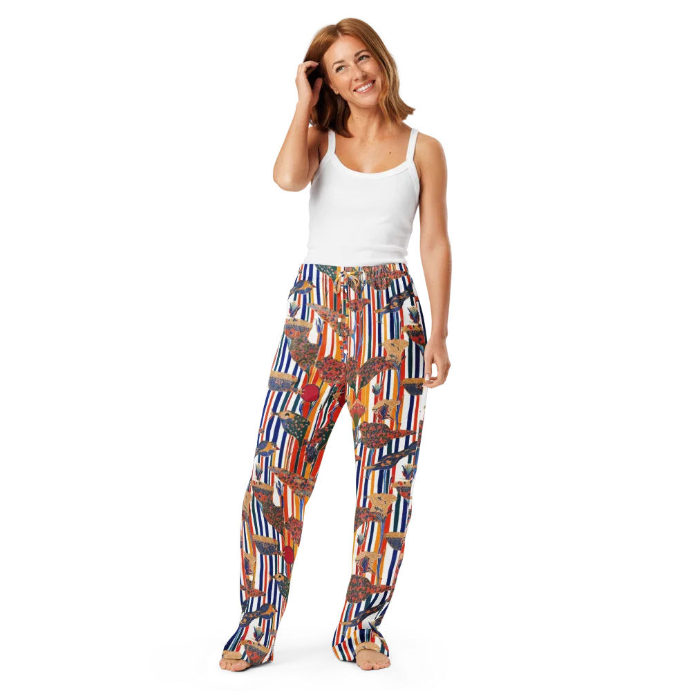 Ornamental Aviary on Women's Pajama Pants — Front