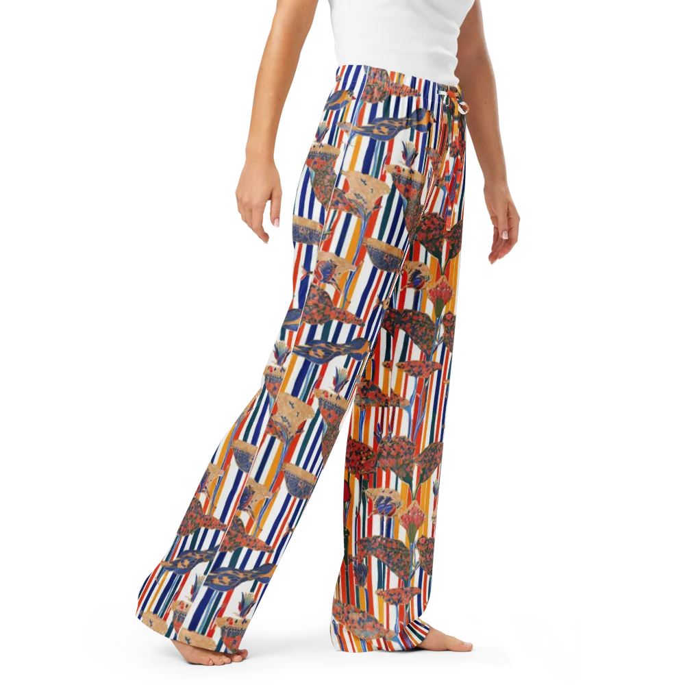 Ornamental Aviary on Women's Pajama Pants — Right Front