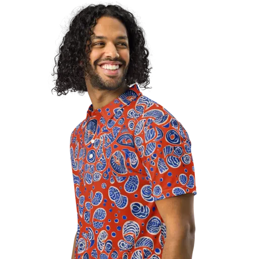 Crimson Tide Mosaic on a Men's Slim Fit Polo Shirt