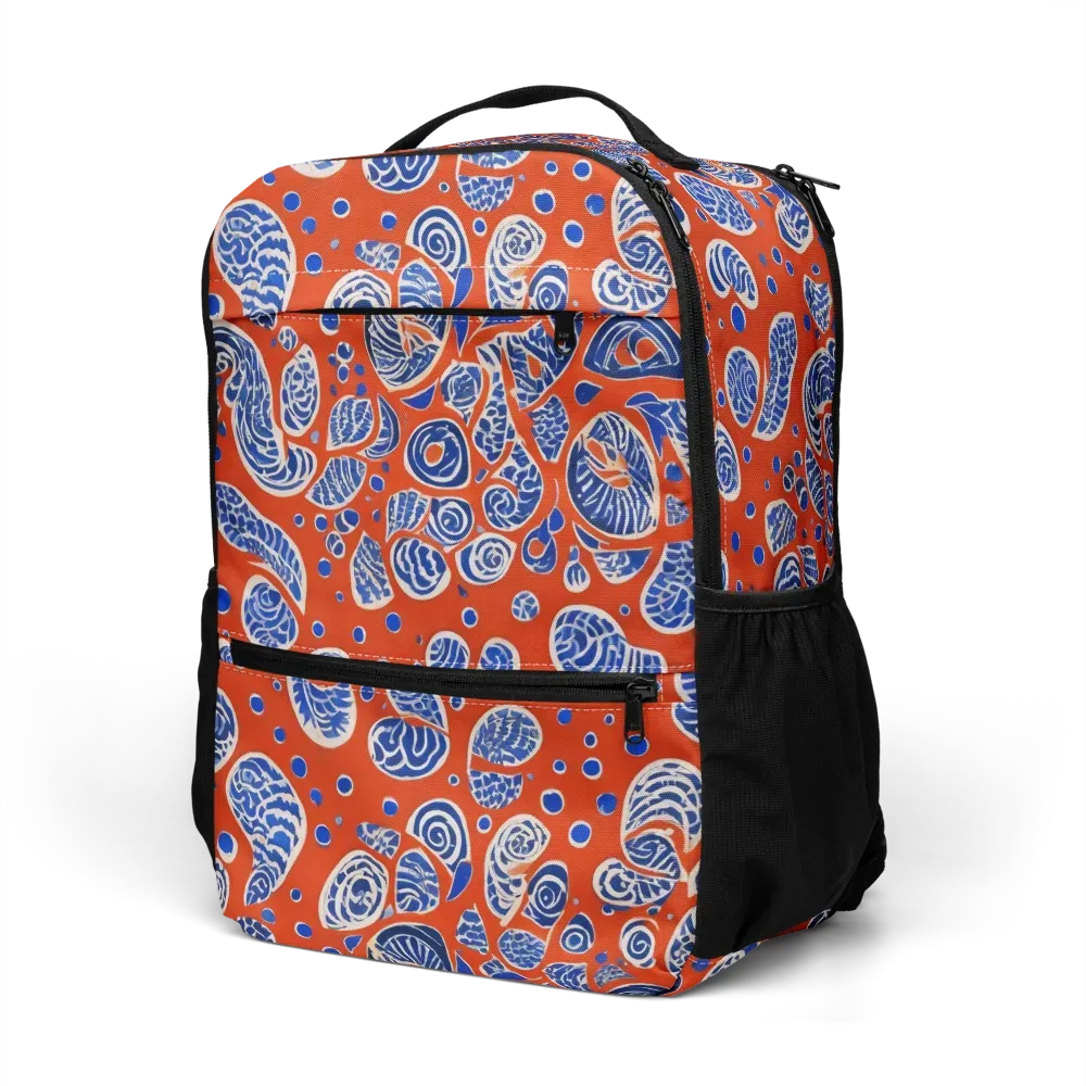 Crimson Tide Mosaic on Utility Backpack — Left Front