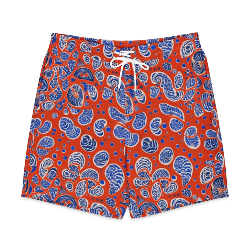 Crimson Tide Mosaic on Men's Board Shorts — Front