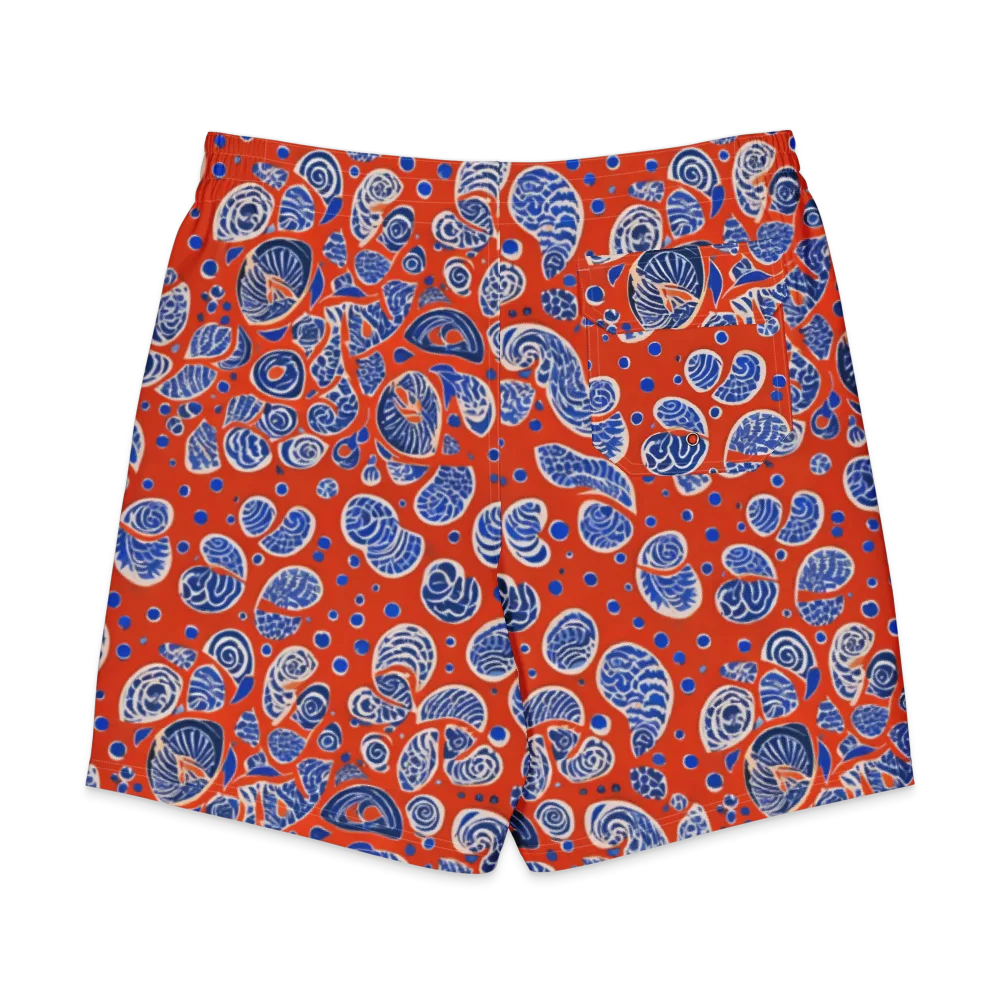 Crimson Tide Mosaic on Men's Board Shorts — Back