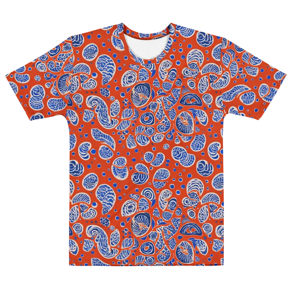 Crimson Tide Mosaic on Men's Cotton Crew Neck T-Shirt — Front