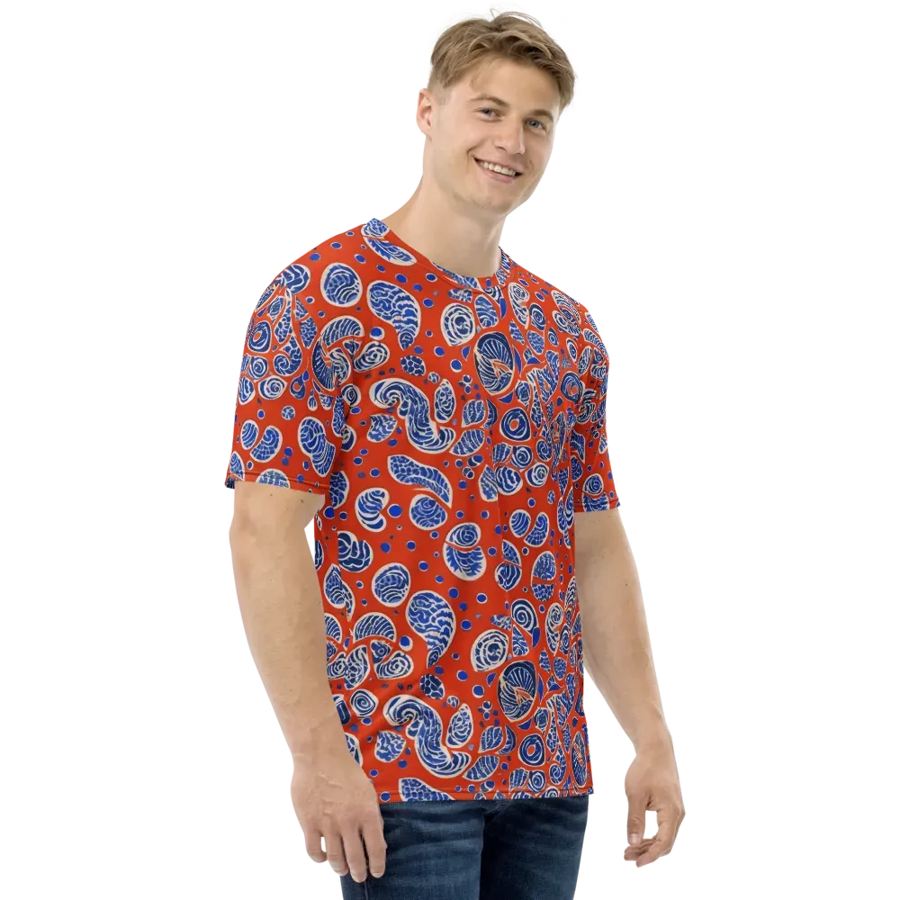 Crimson Tide Mosaic on Men's Crew Neck T-Shirt — Right