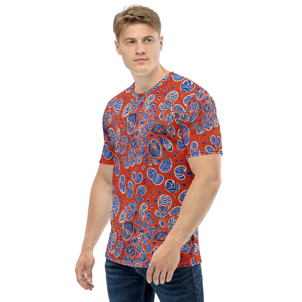 Crimson Tide Mosaic on Men's Crew Neck T-Shirt — Left