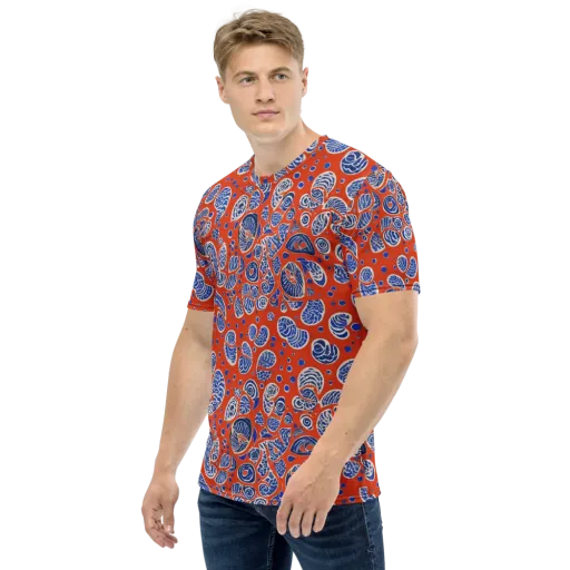 Crimson Tide Mosaic on a Men's Crew Neck T-Shirt