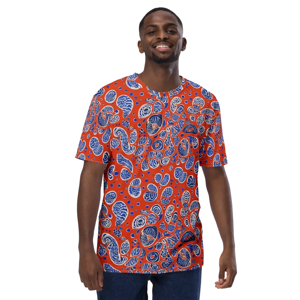 Crimson Tide Mosaic on Men's Crew Neck T-Shirt — Front
