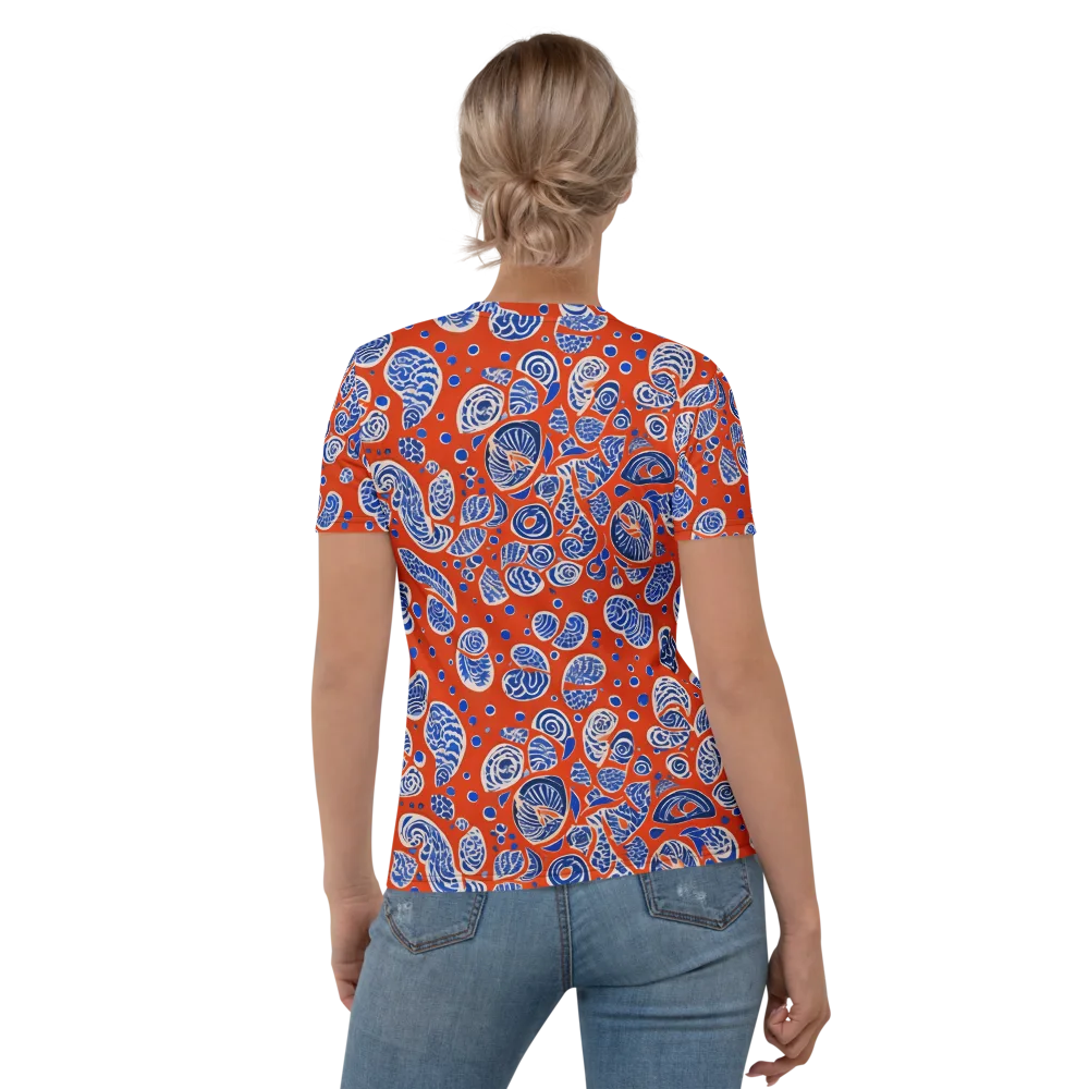 Crimson Tide Mosaic on Women's Crew Neck T-Shirt — Back