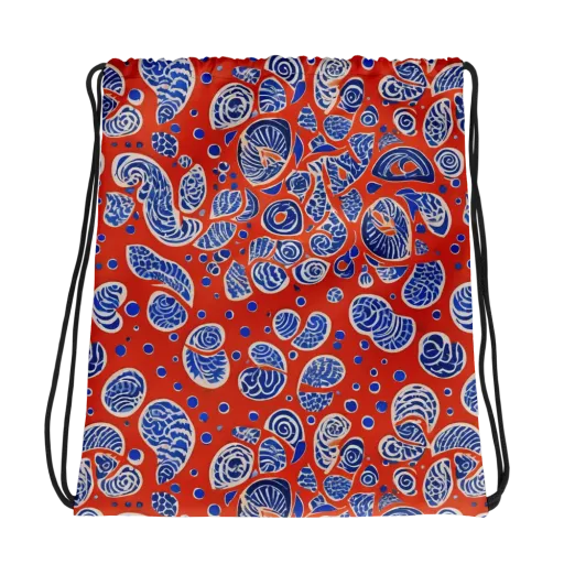 Crimson Tide Mosaic on a Drawstring Bag