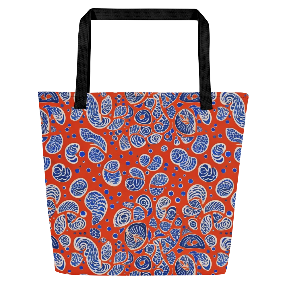Crimson Tide Mosaic on Large Tote Bag W/ Pocket — Front