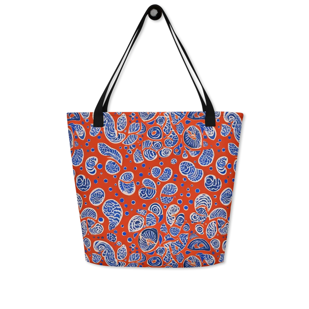 Crimson Tide Mosaic on Large Tote Bag W/ Pocket — Front