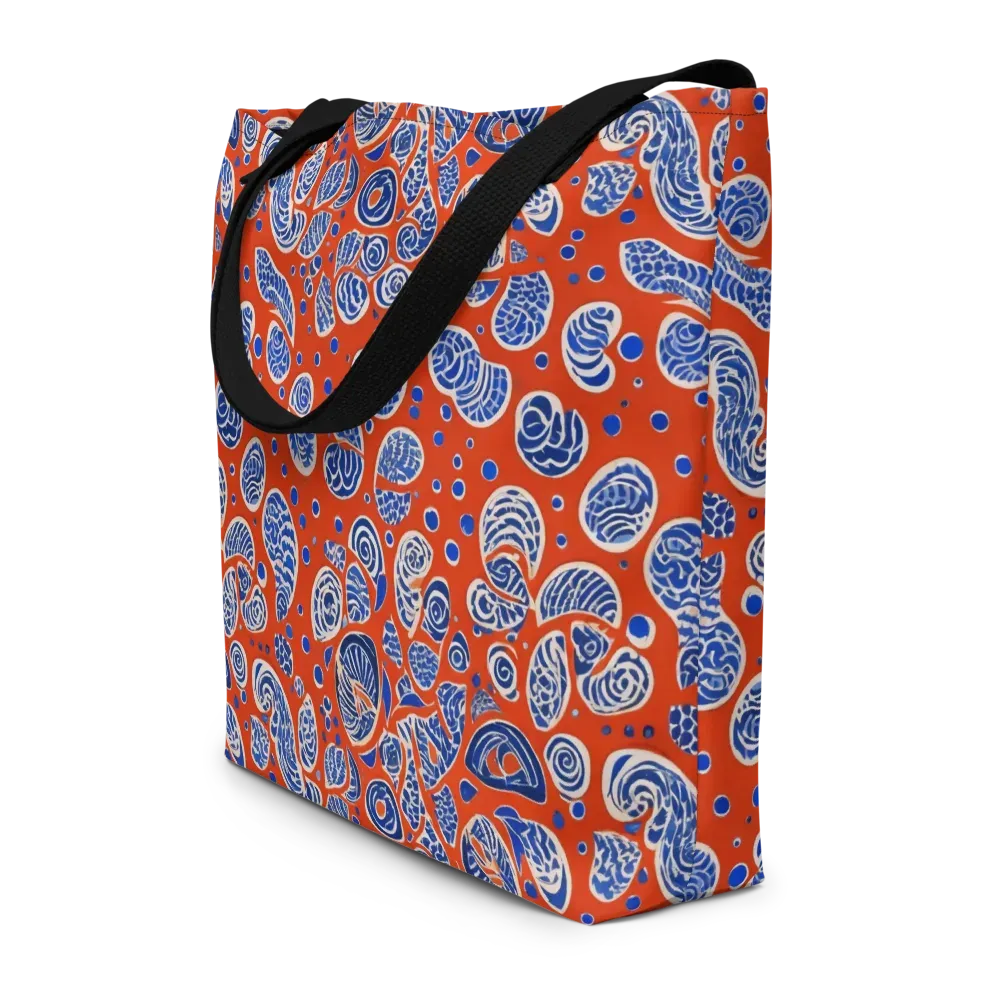 Crimson Tide Mosaic on Large Tote Bag W/ Pocket — Front