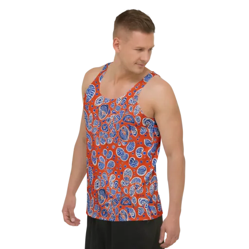 Crimson Tide Mosaic on a Men's Tank Top
