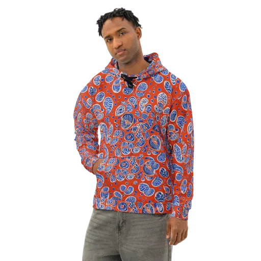 Crimson Tide Mosaic on a Cotton Hoodie