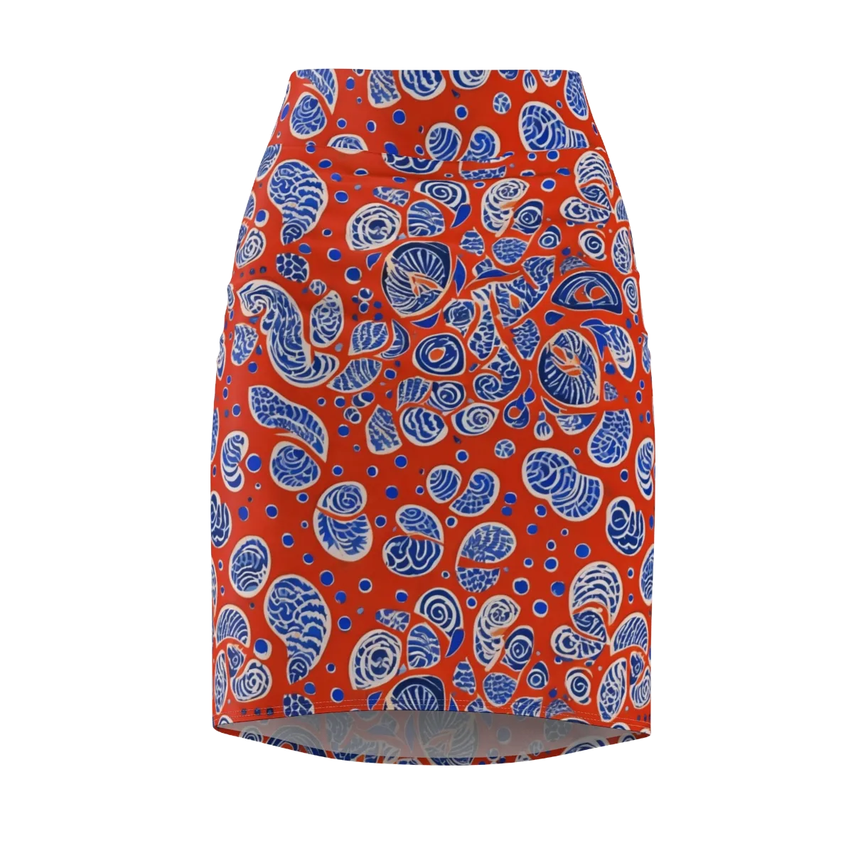 Crimson Tide Mosaic on Pencil Skirt — Front