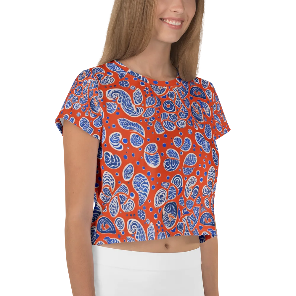 Crimson Tide Mosaic on Crop Tee — Right
