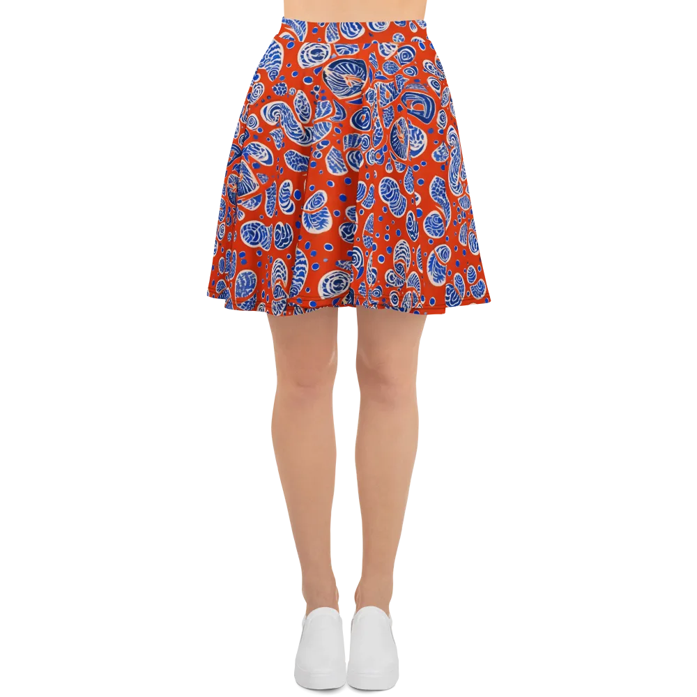 Crimson Tide Mosaic on Skater Skirt — Front