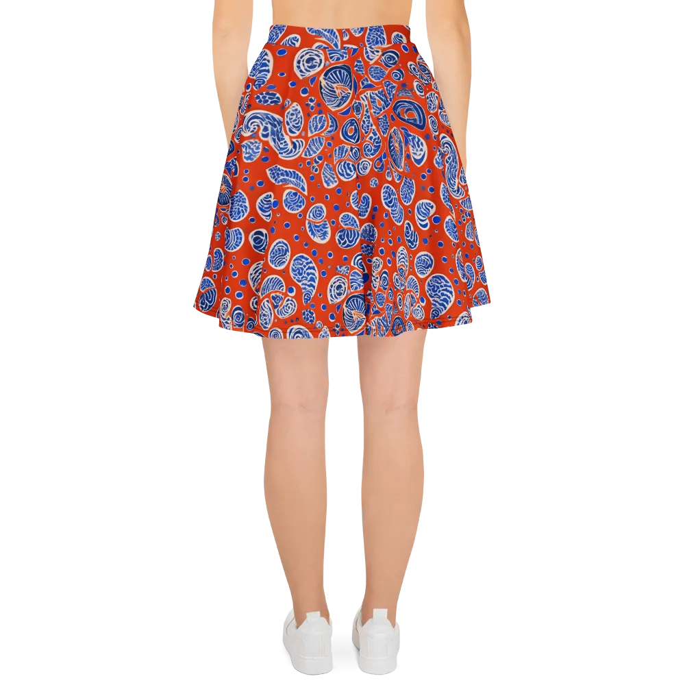 Crimson Tide Mosaic on Skater Skirt — Back