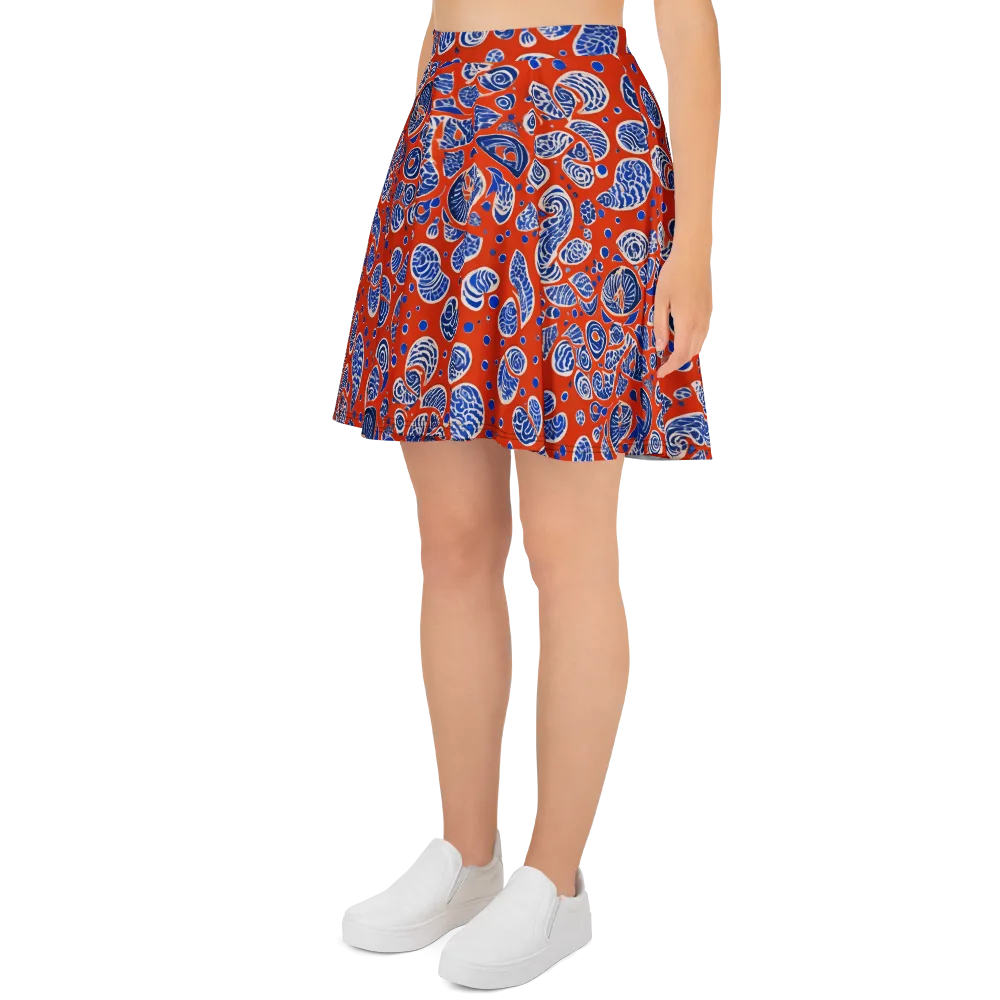 Crimson Tide Mosaic on Skater Skirt — Left