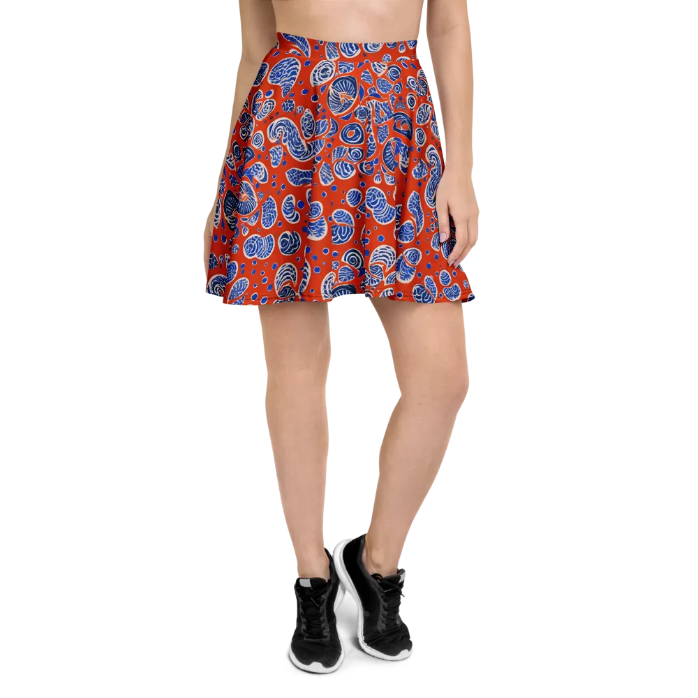 Crimson Tide Mosaic on Skater Skirt — Front