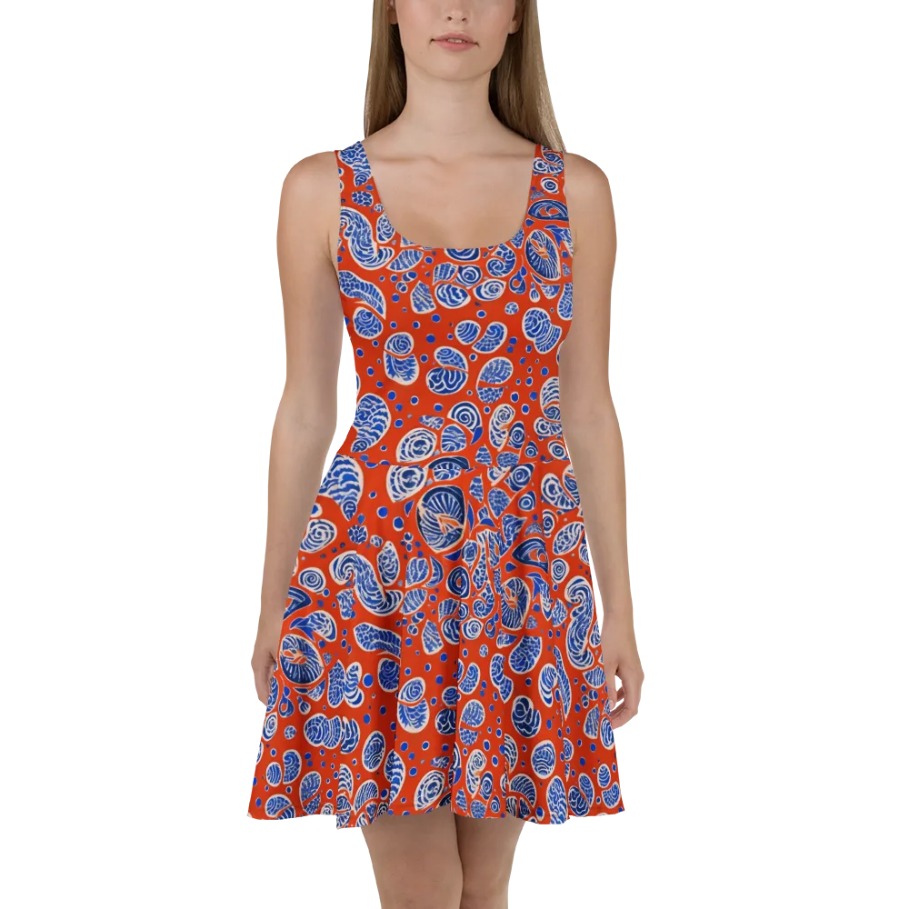 Crimson Tide Mosaic on Skater Dress — Front
