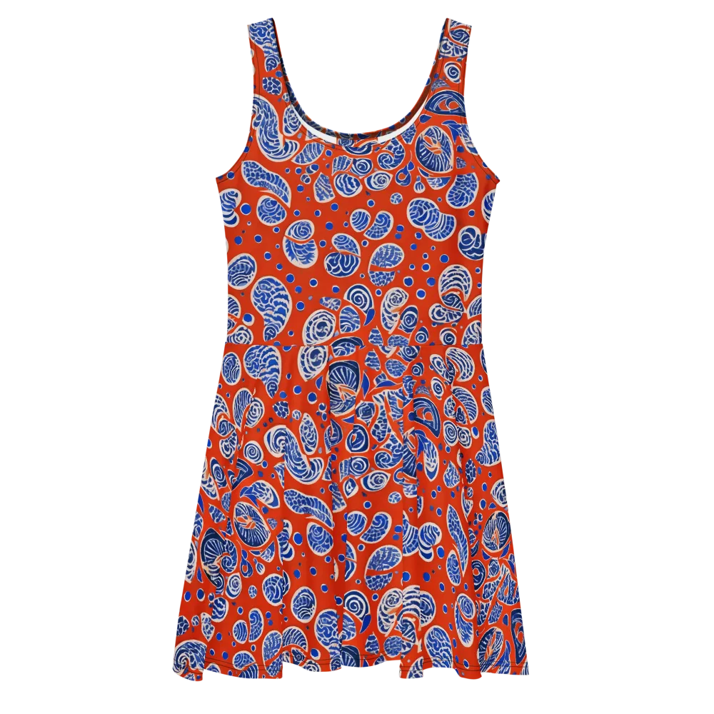 Crimson Tide Mosaic on Skater Dress — Front
