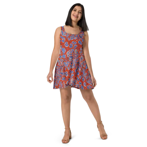 Crimson Tide Mosaic on a Skater Dress