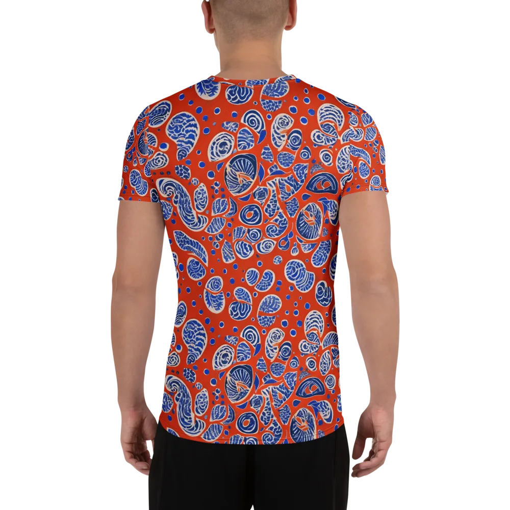 Crimson Tide Mosaic on Men's Athletic T-Shirt — Back