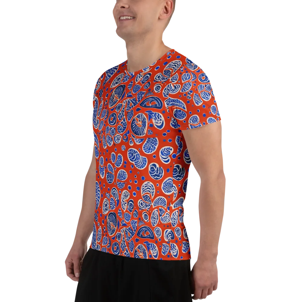 Crimson Tide Mosaic on Men's Athletic T-Shirt — Left