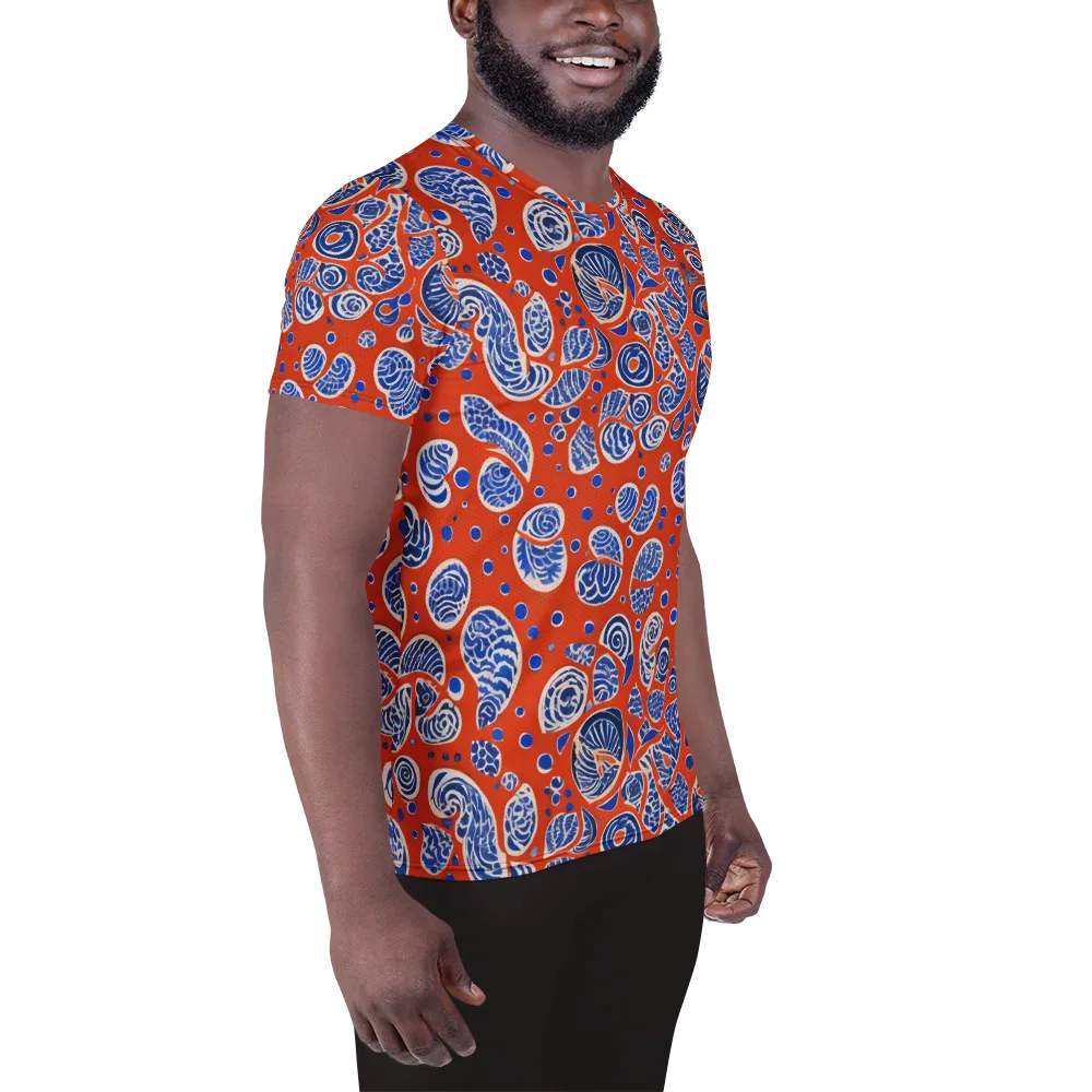 Crimson Tide Mosaic on Men's Athletic T-Shirt — Right