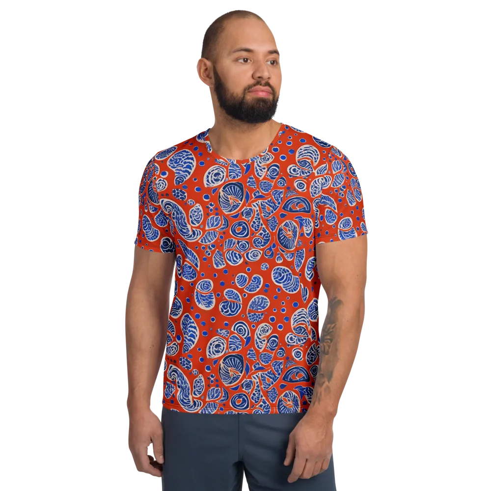 Crimson Tide Mosaic on Men's Athletic T-Shirt — Front