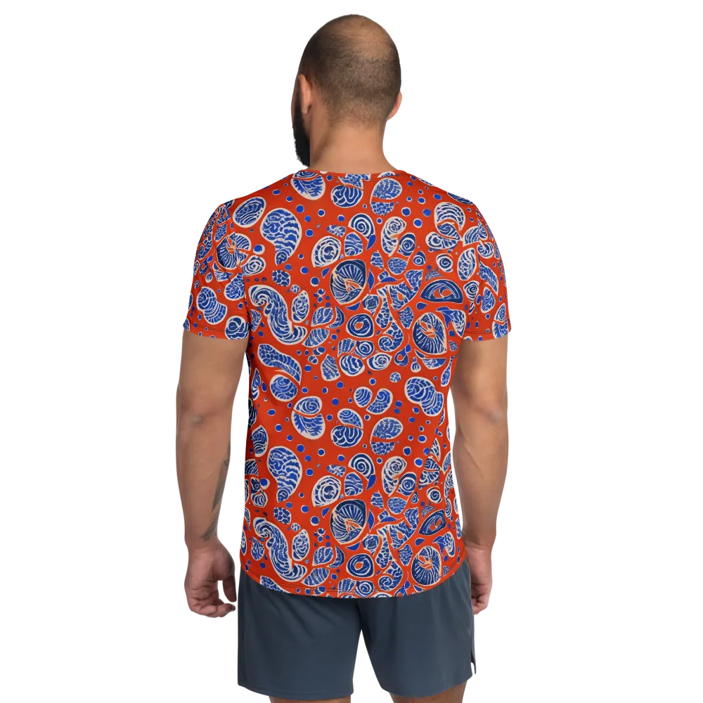 Crimson Tide Mosaic on Men's Athletic T-Shirt — Back