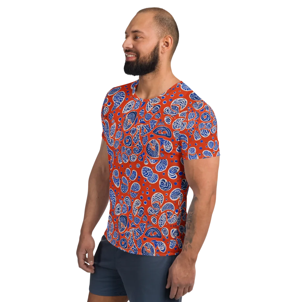 Crimson Tide Mosaic on Men's Athletic T-Shirt — Left