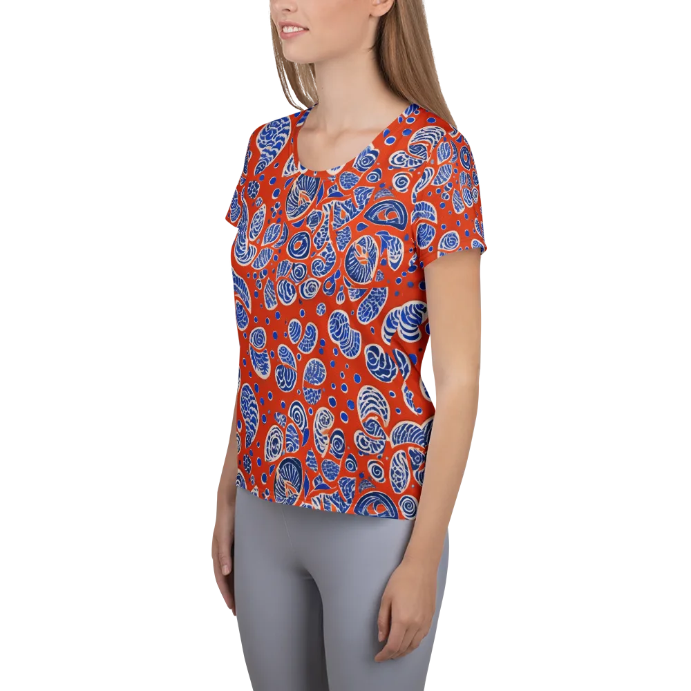 Crimson Tide Mosaic on Women's Athletic T-Shirt — Left